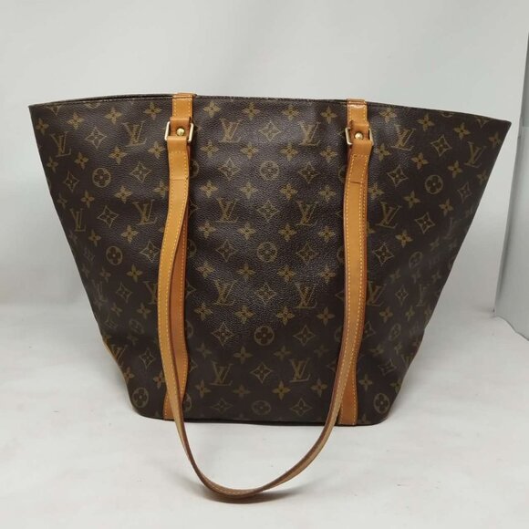 Louis Vuitton Sac Shopping Monogram Canvas Leather Tote Shoulder Bag Authentic - Picture 5 of 13